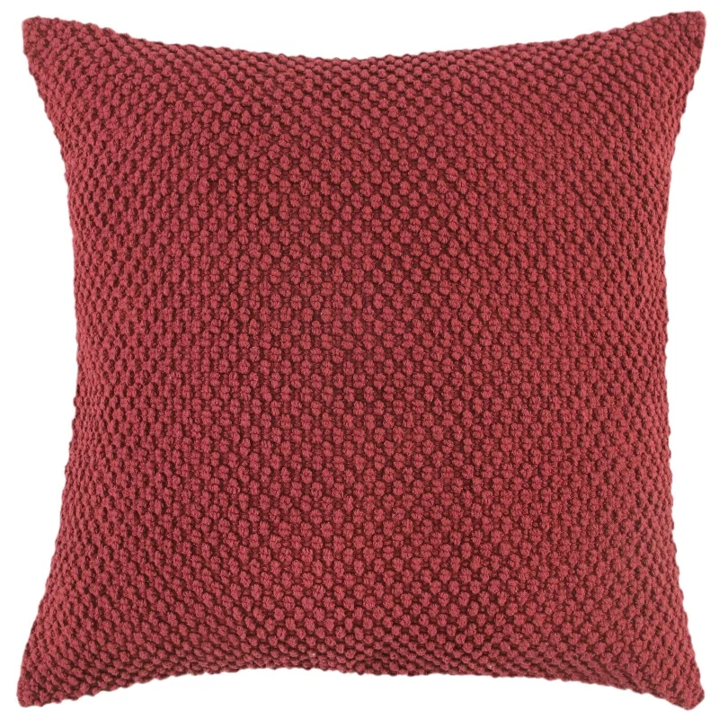 Woven Cotton Solid Decorative Throw Pillow