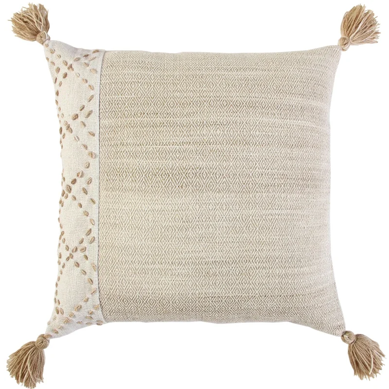 Woven Color Block Decorative Throw Pillow