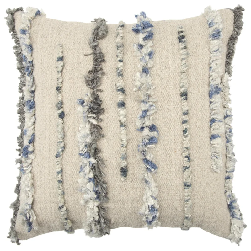 Woven Natural Cotton Stripe Pillow