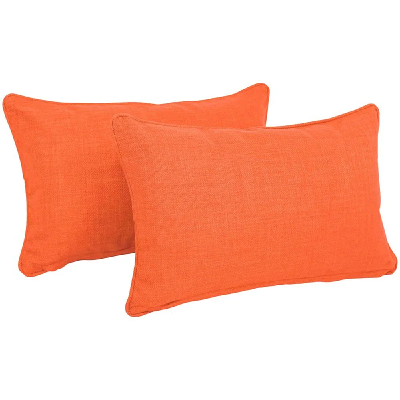 20-inch by 12-inch Outdoor Spun Polyester Back Support Pillows (Set of 2)