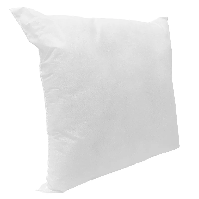 24" X 24" White Polyester Blown Seam Pillow Insert