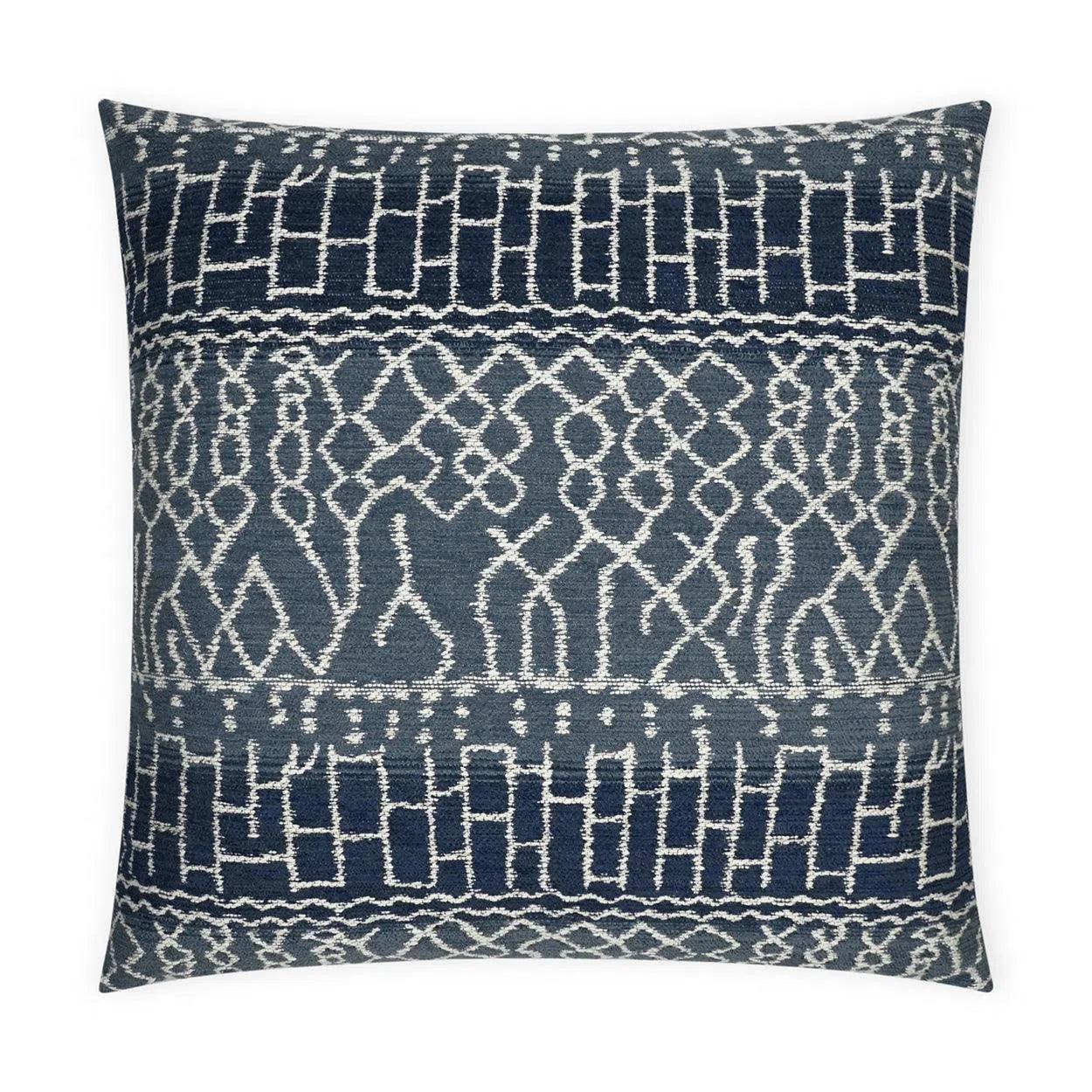 Andreozzi Indigo Blue Slate Blue Large Throw Pillow With Insert