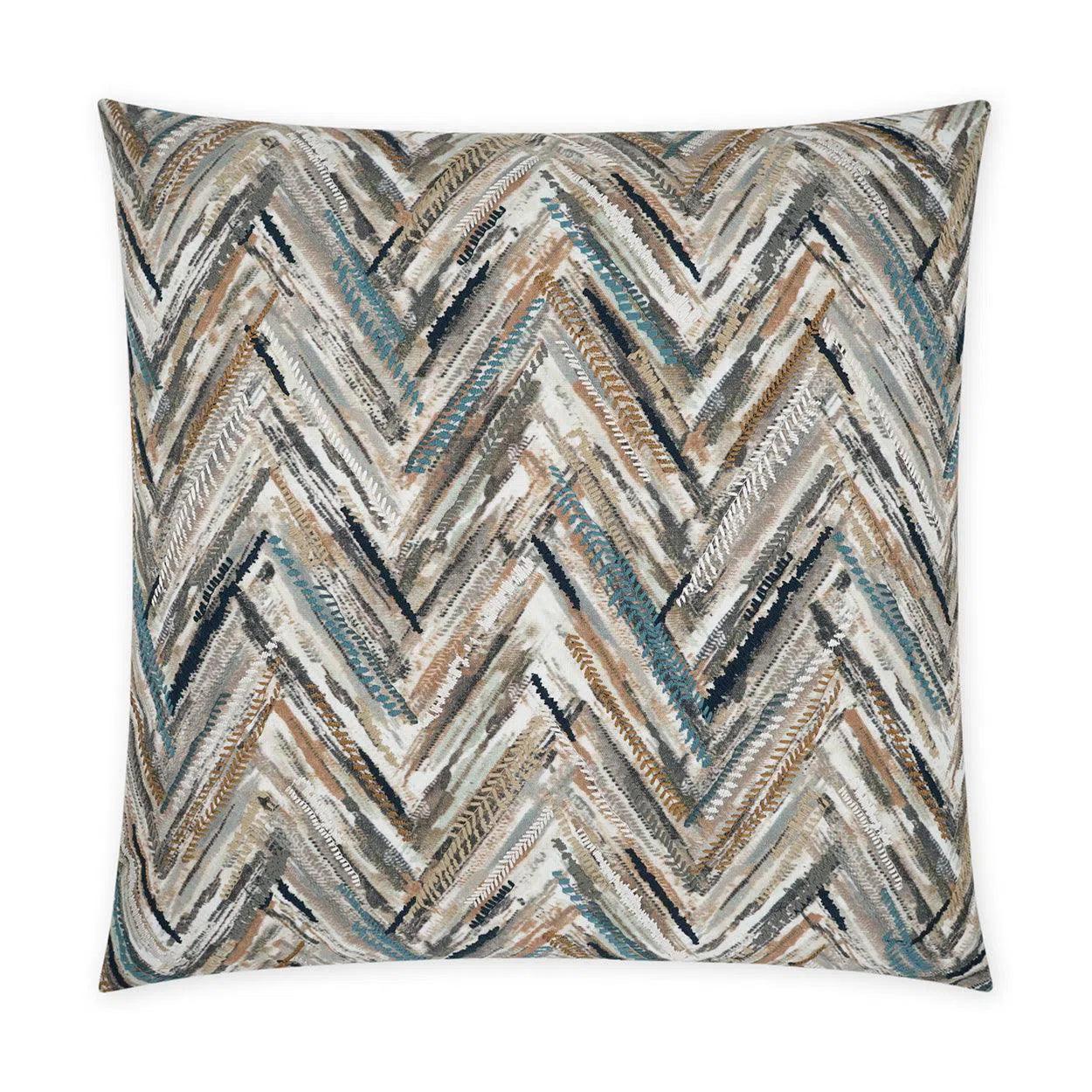 Attribute Abstract Chevon Embroidery Large Throw Pillow With Insert