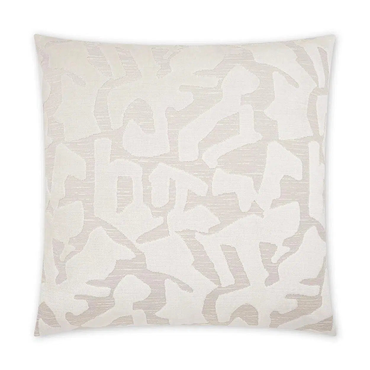 Banksy Ivory Abstract Geometric Large Throw Pillow With Insert