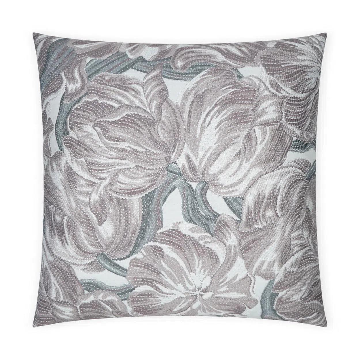 Belle Ame Lilac Floral Purple Large Throw Pillow With Insert