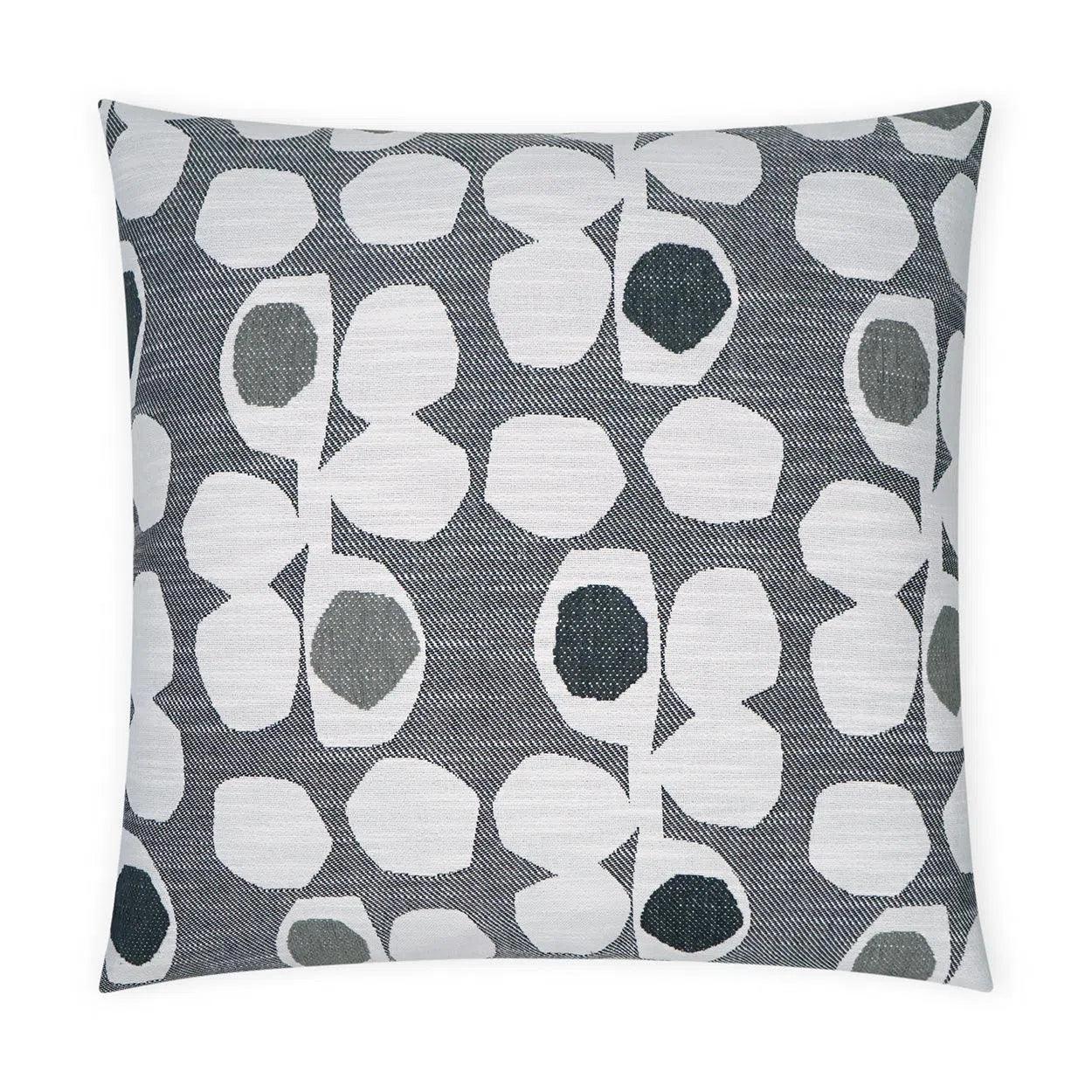 Caprioni Tuxedo Abstract  Grey Large Throw Pillow With Insert