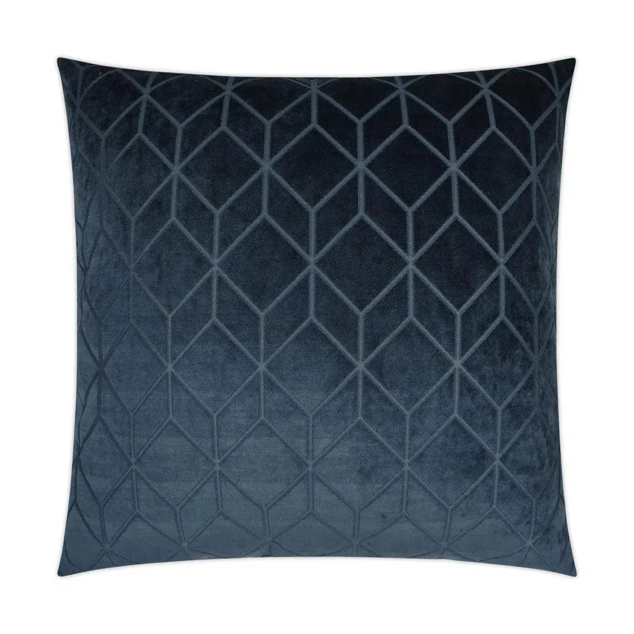 Cologne Navy Solid Nautical Geometric Navy Large Throw Pillow With Insert