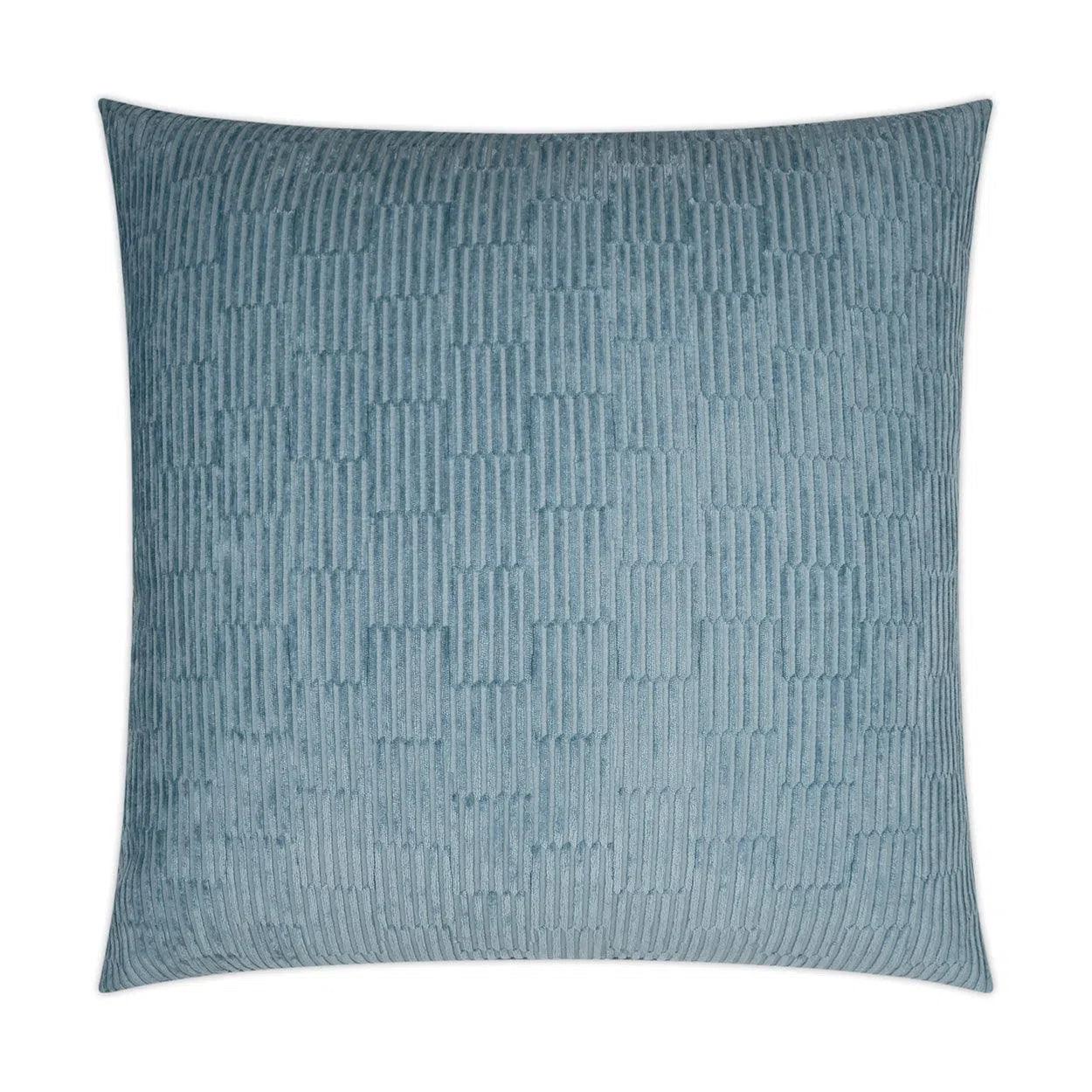 Coloroid Lagoon Solid Textured Blue Large Throw Pillow With Insert