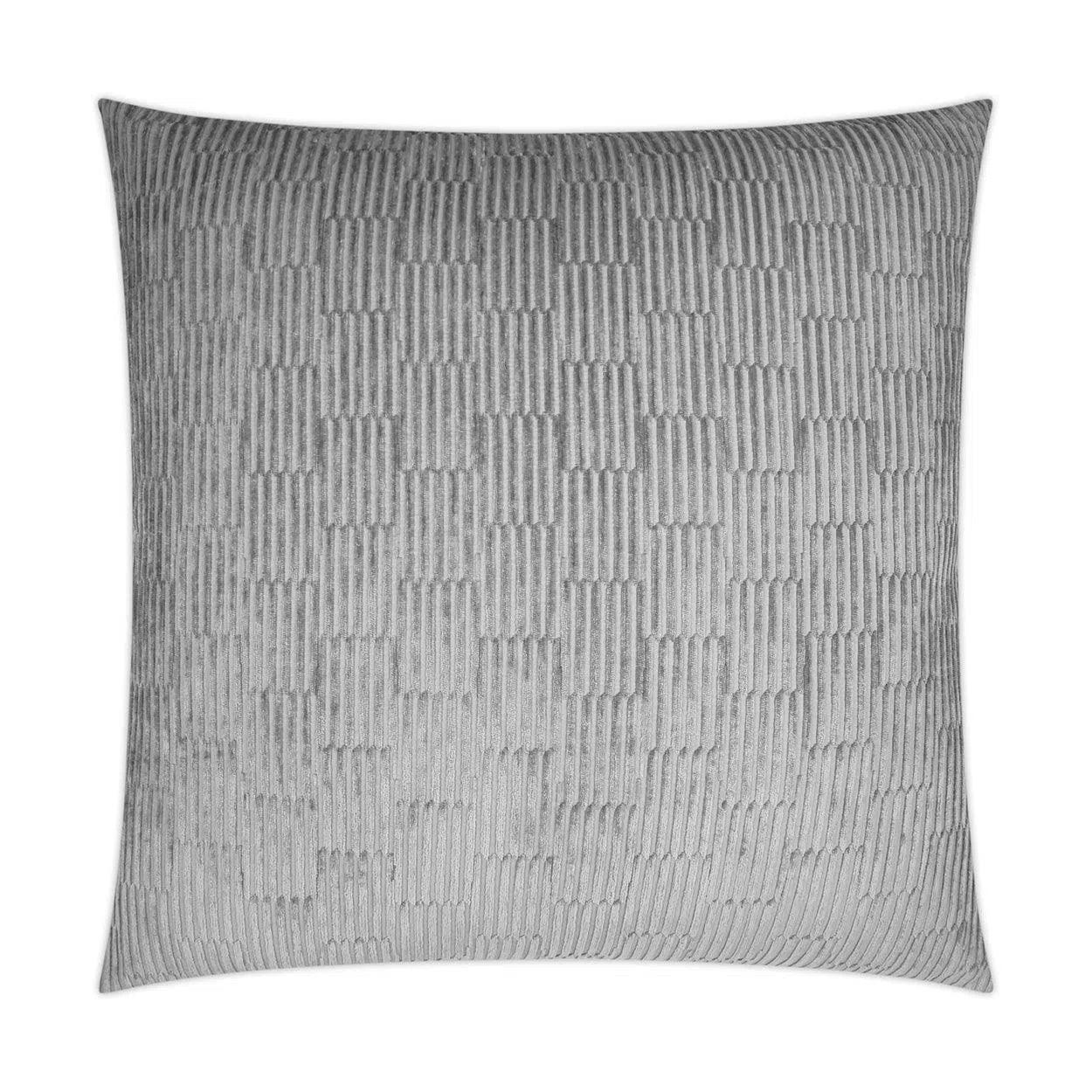 Coloroid Smoke Solid Textured Grey Large Throw Pillow With Insert