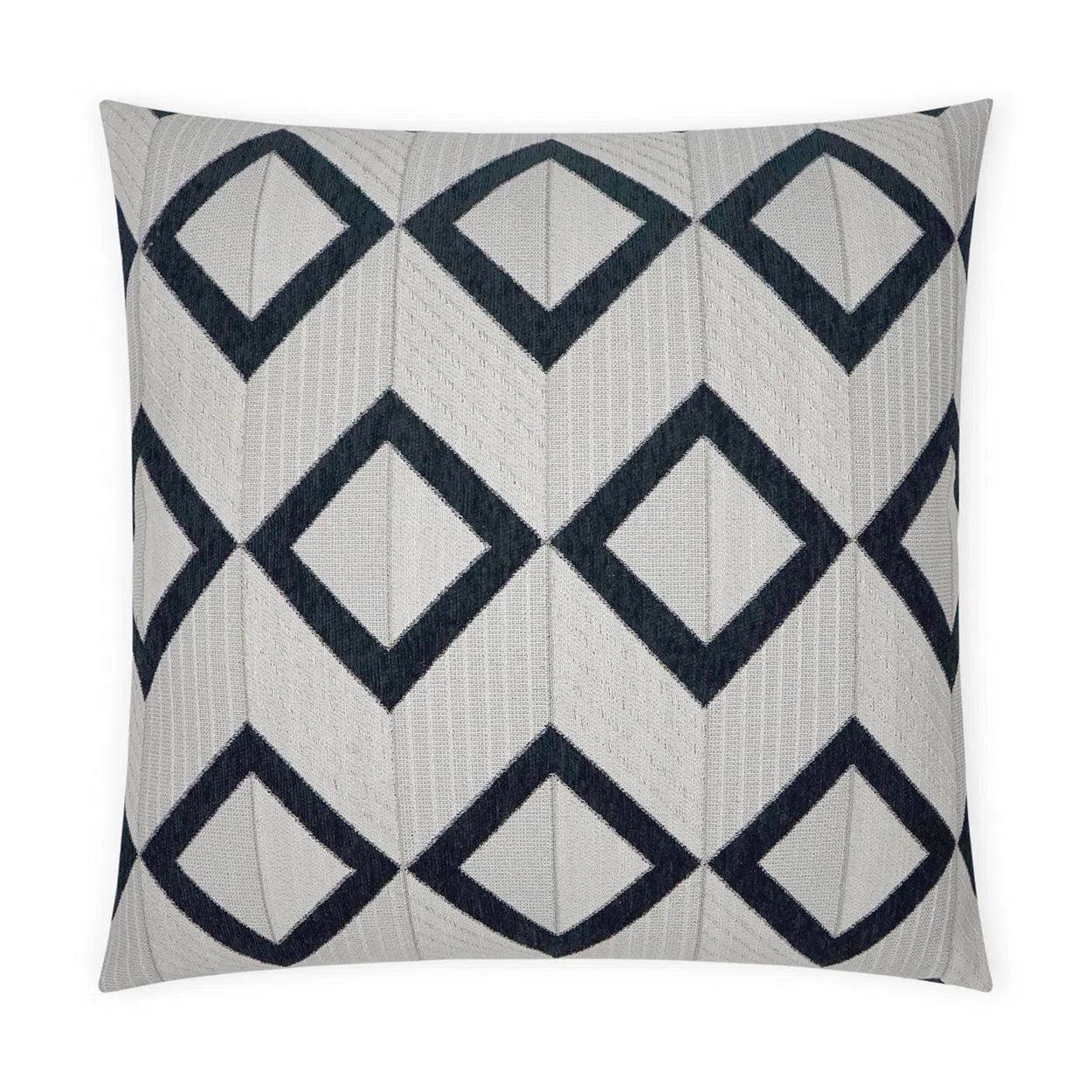 Dublin Domino Geometric Black Large Throw Pillow With Insert