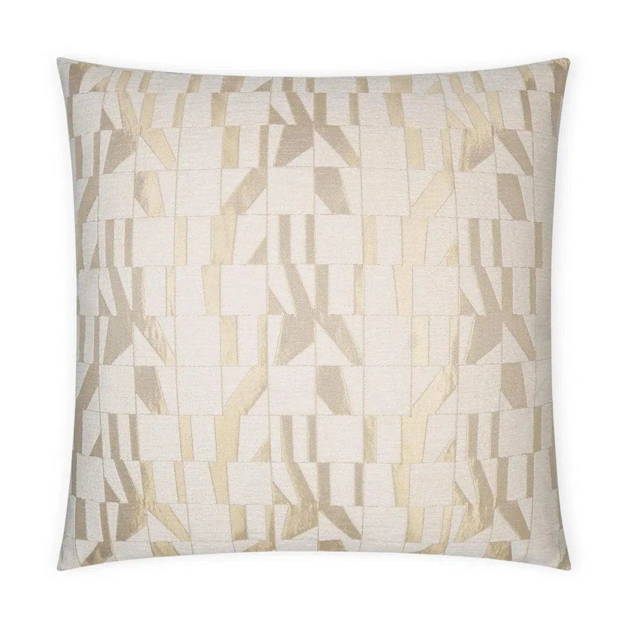 Duved Glam Geometric Gold Large Throw Pillow With Insert