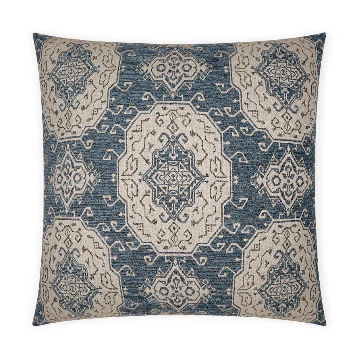 Elaine Global Slate Blue Large Throw Pillow With Insert