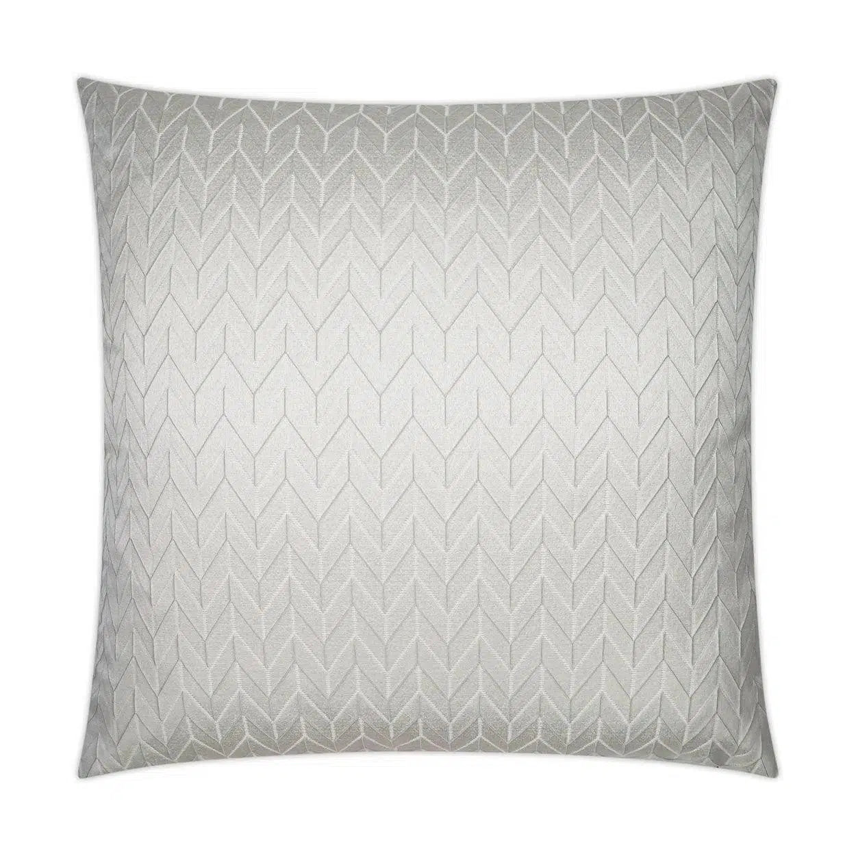 Elodie Ivory Chevron Glam Ivory Large Throw Pillow With Insert