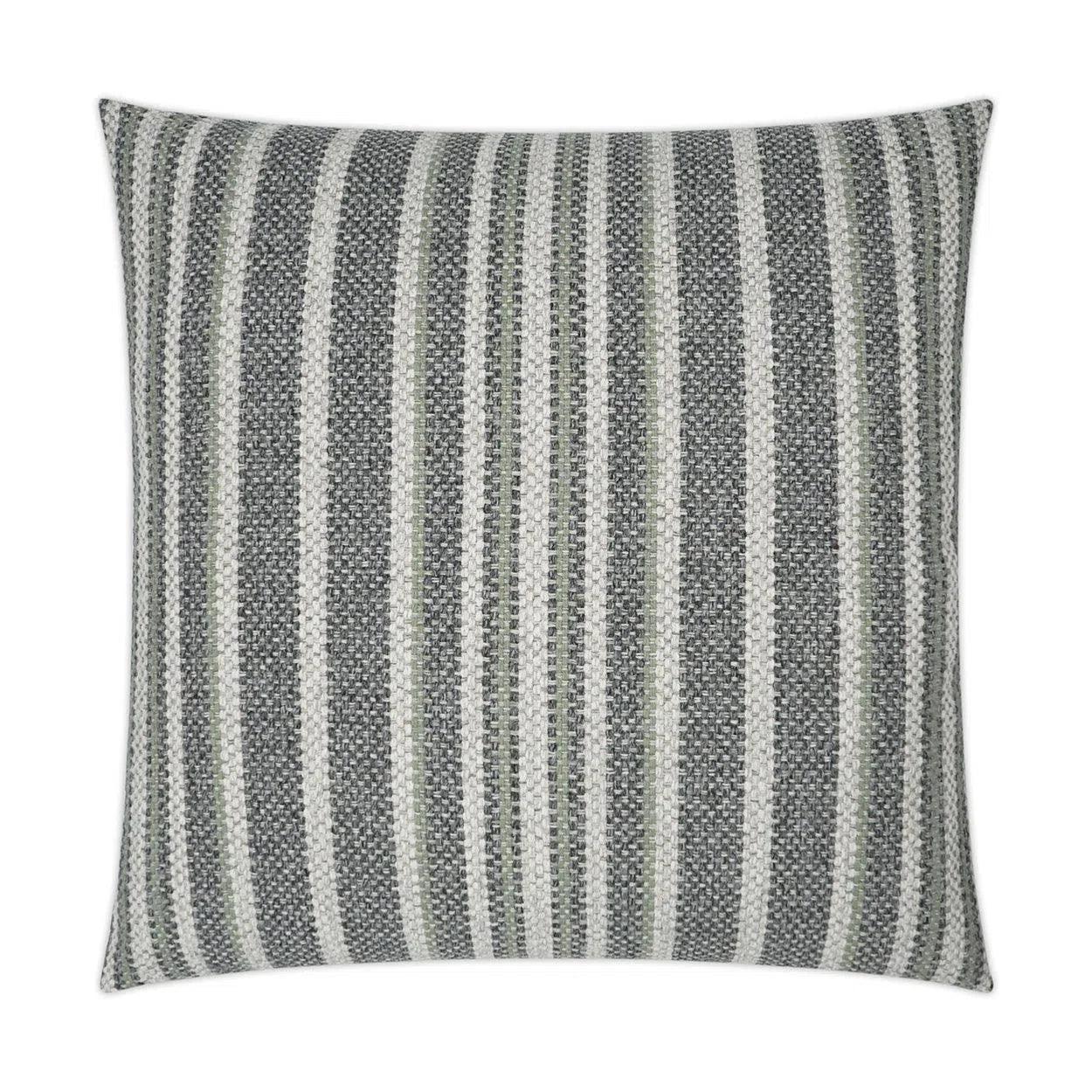 Ernest Graphite Stripes Grey Large Throw Pillow With Insert