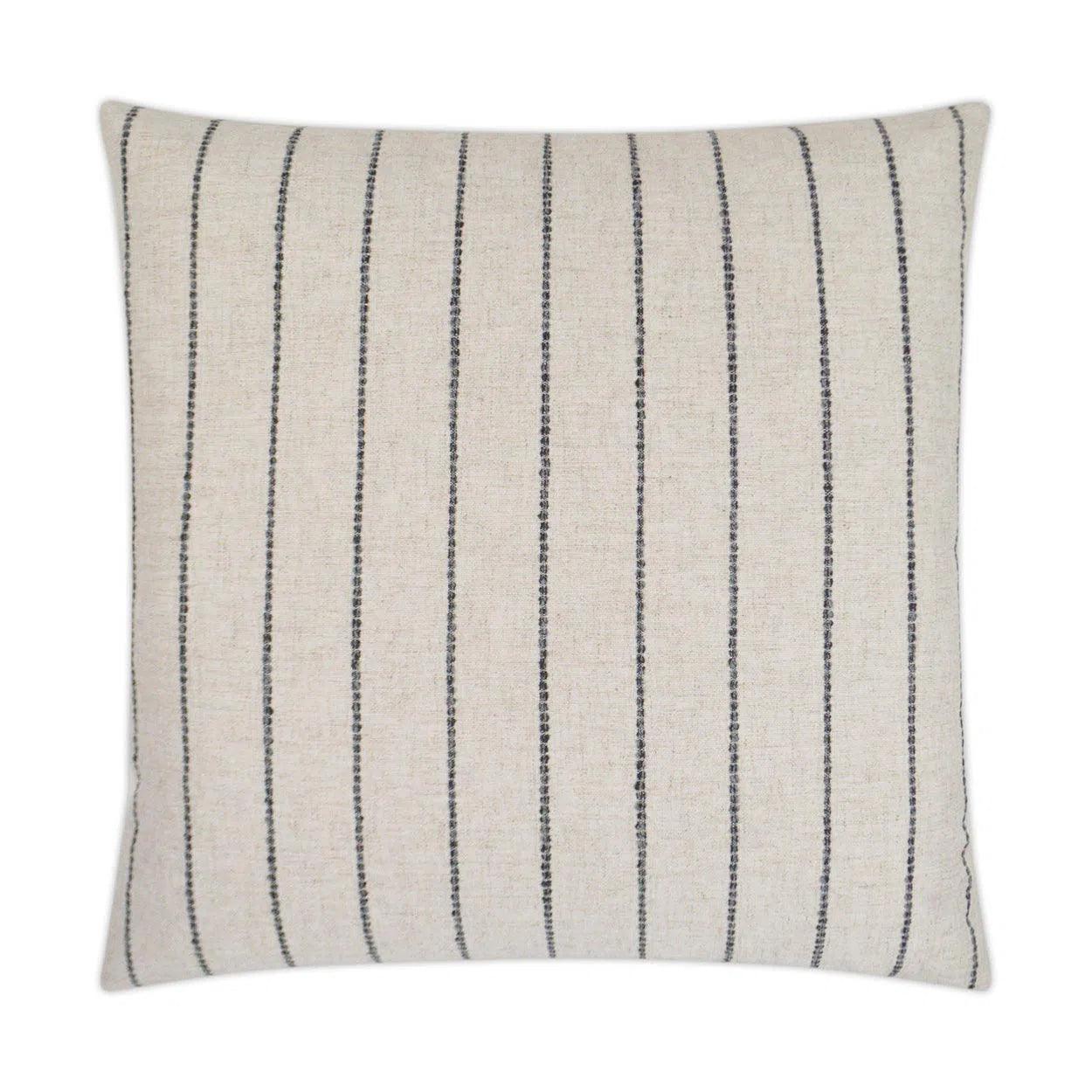 Evie Ivory Stripes Ivory Large Throw Pillow With Insert