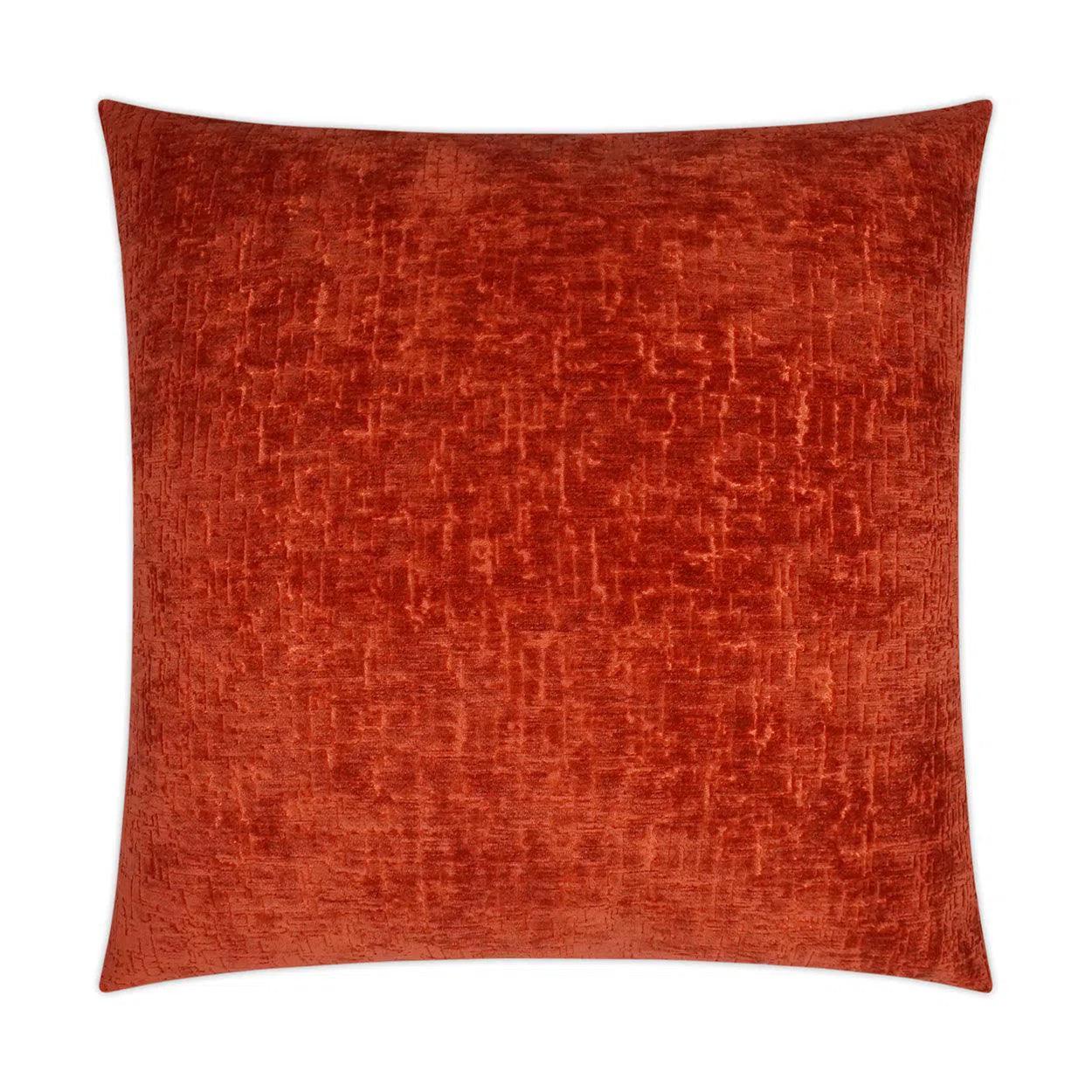 Felicity Coral Solid Textured Red Large Throw Pillow With Insert