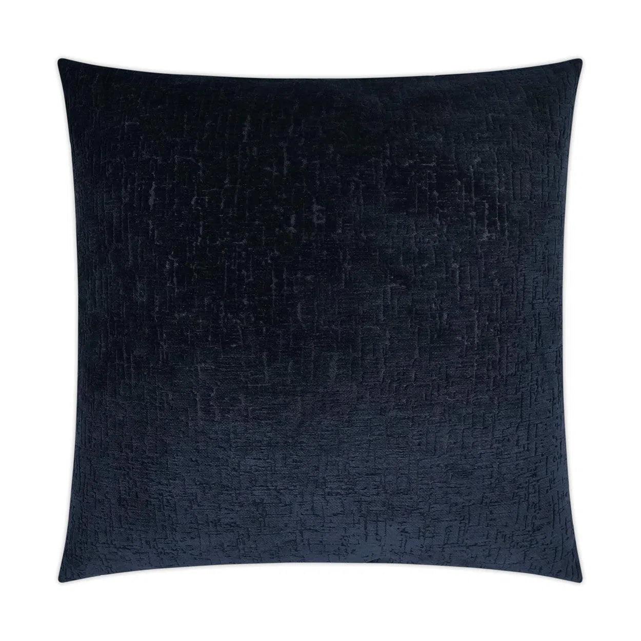 Felicity Ink Solid Textured Navy Large Throw Pillow With Insert