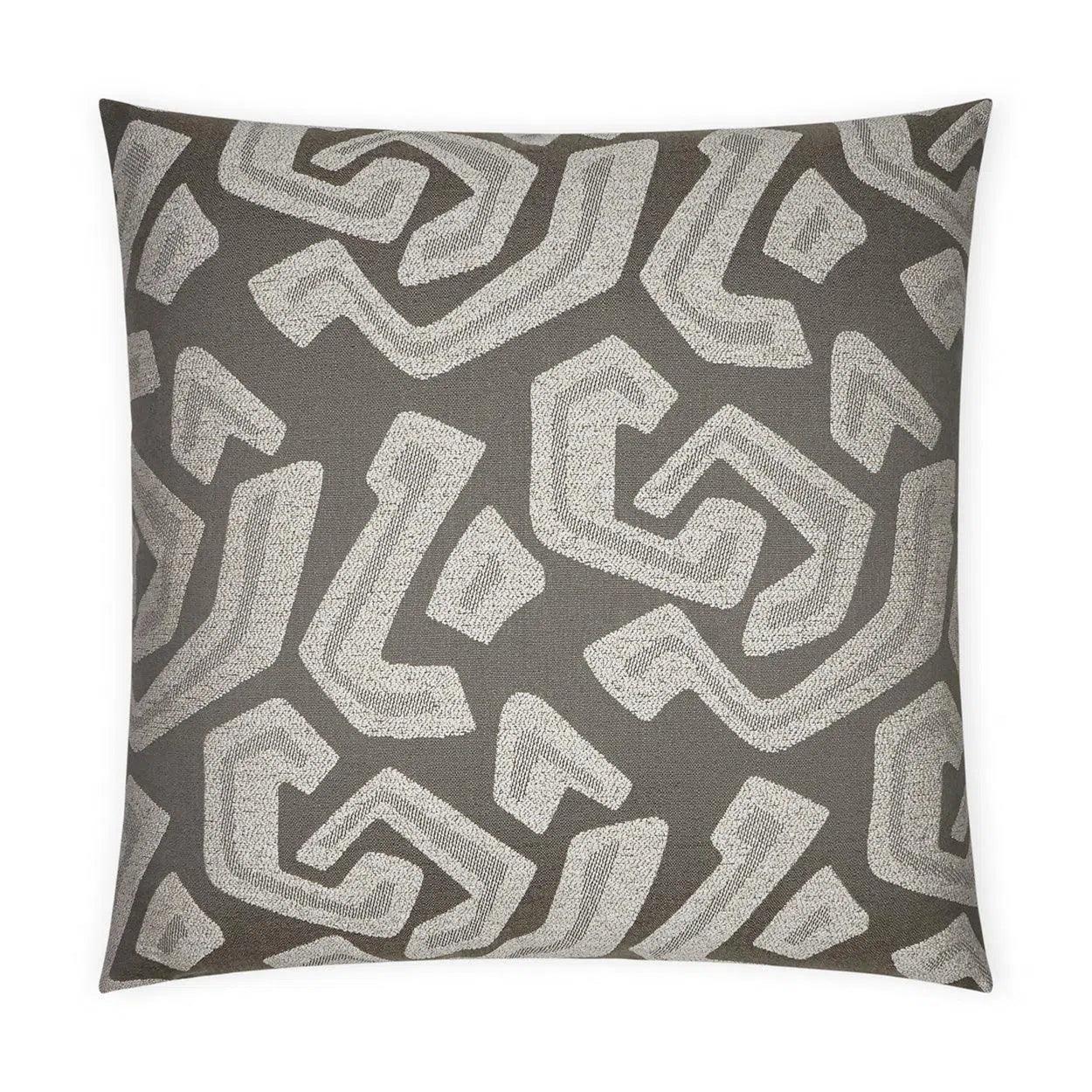 Jumanji Modern Abstract Grey Large Throw Pillow With Insert