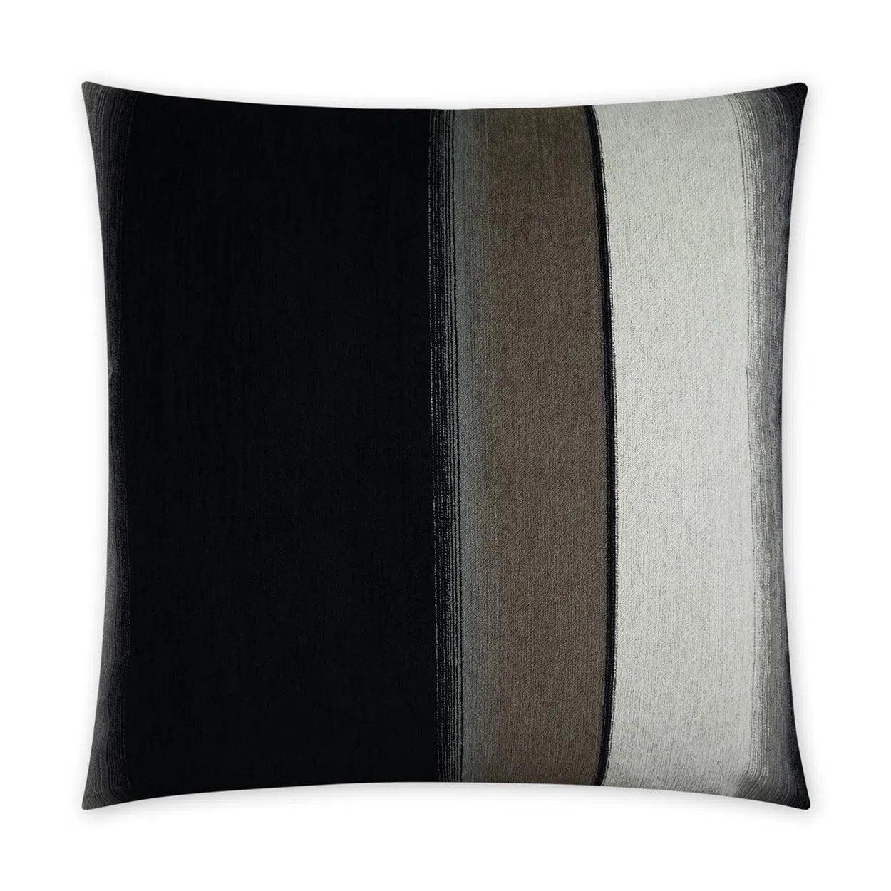 Kamara Ebony  Abstract Black Large Throw Pillow With Insert