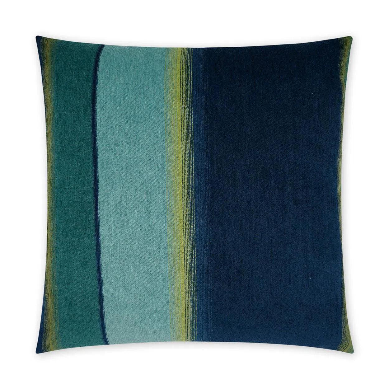 Kamara Lagoon Turquoise Teal Navy Large Throw Pillow With Insert