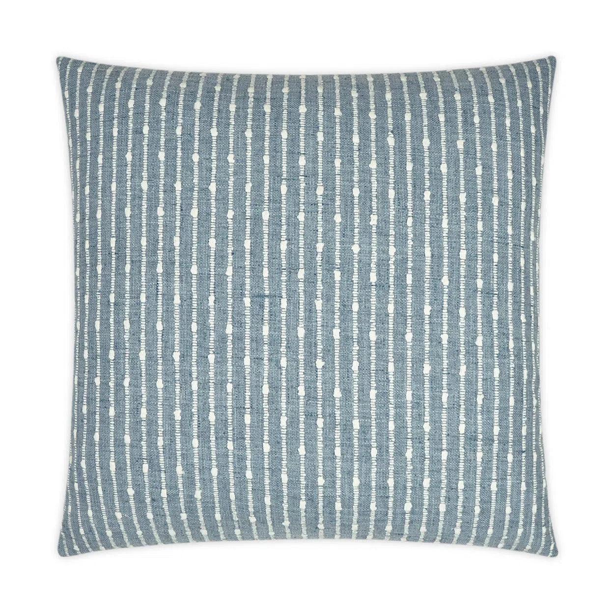 Kemp Denim Stripes Global Blue Large Throw Pillow With Insert