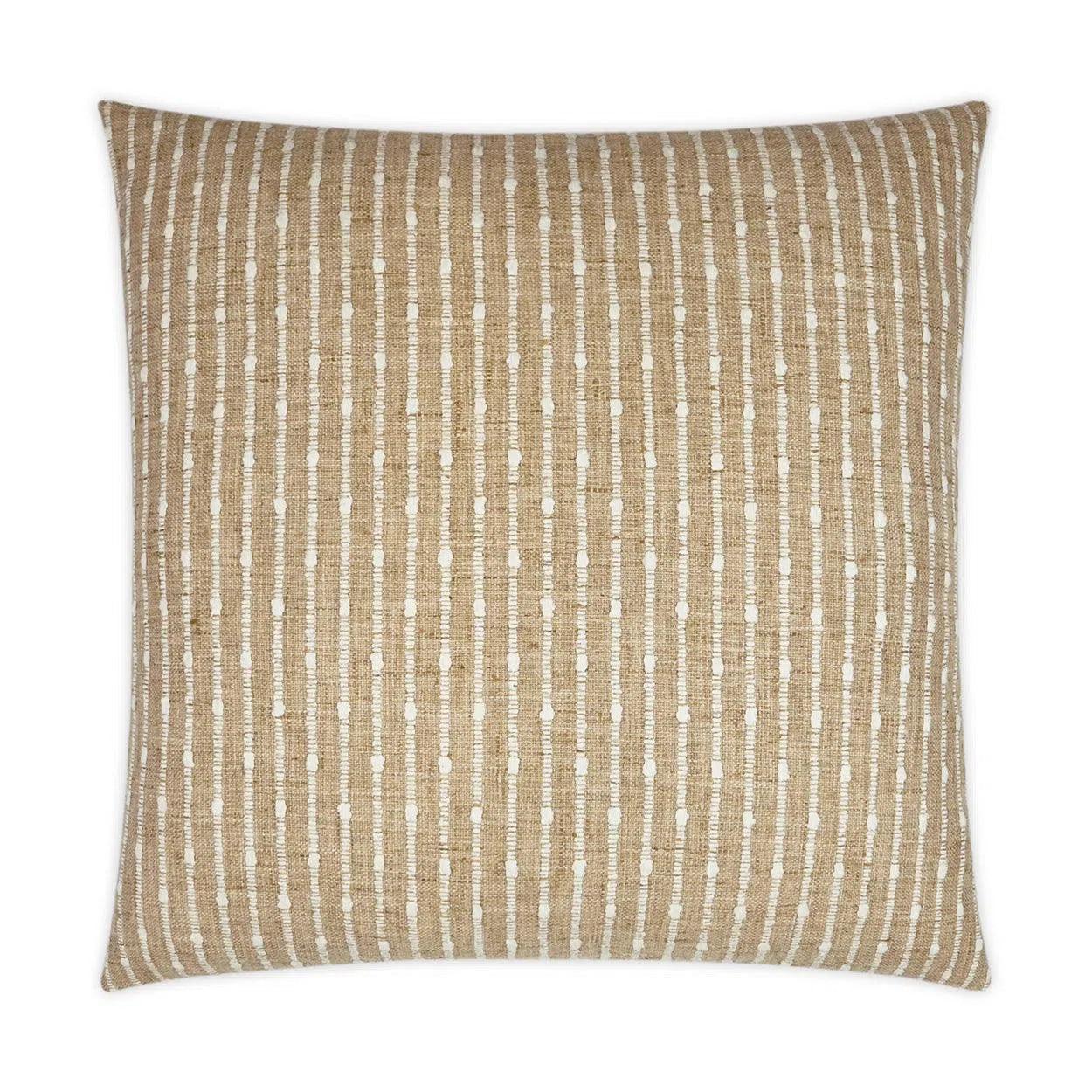 Kemp Harvest Stripes Global Tan Taupe Large Throw Pillow With Insert