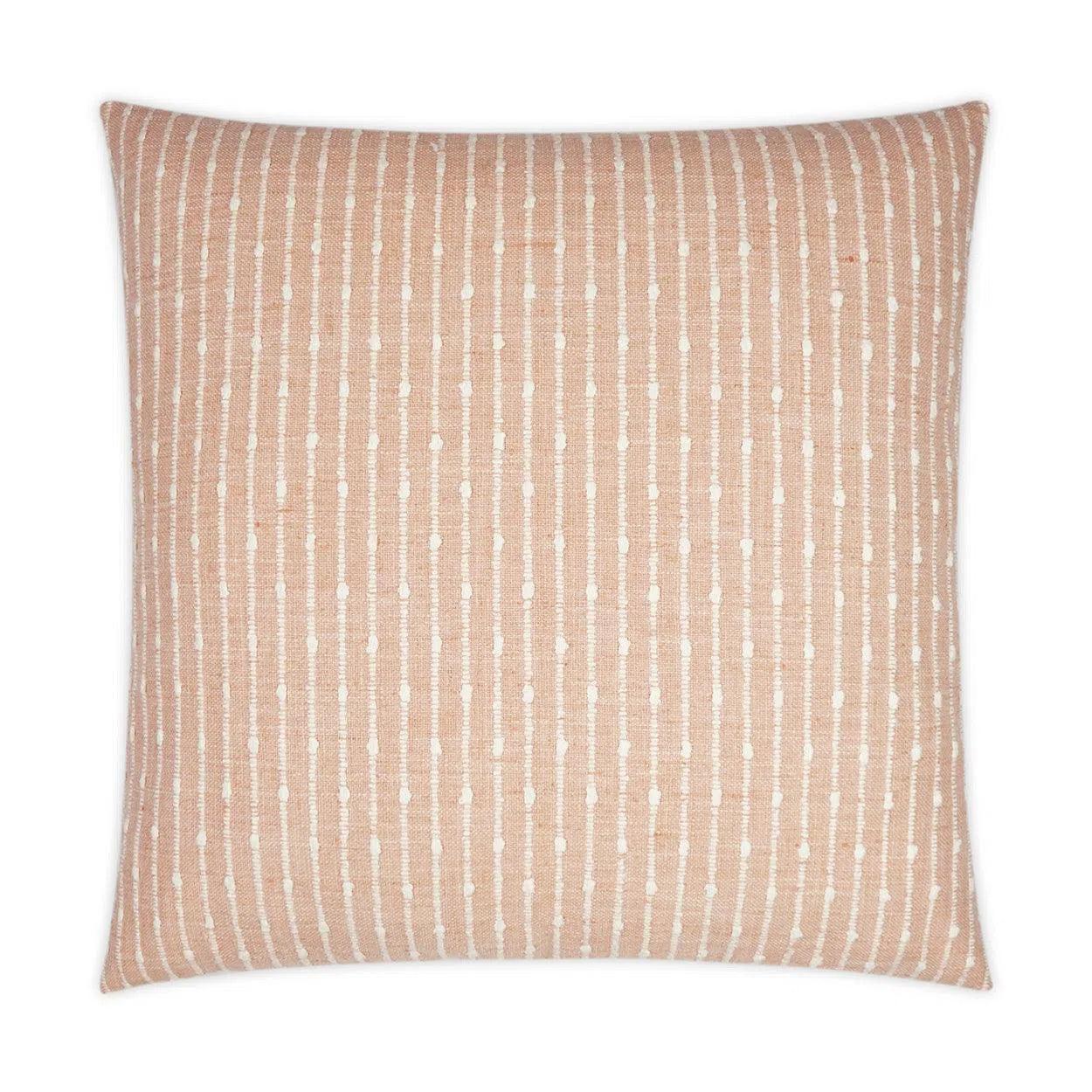 Kemp Blush Stripes Blush Large Throw Pillow With Insert