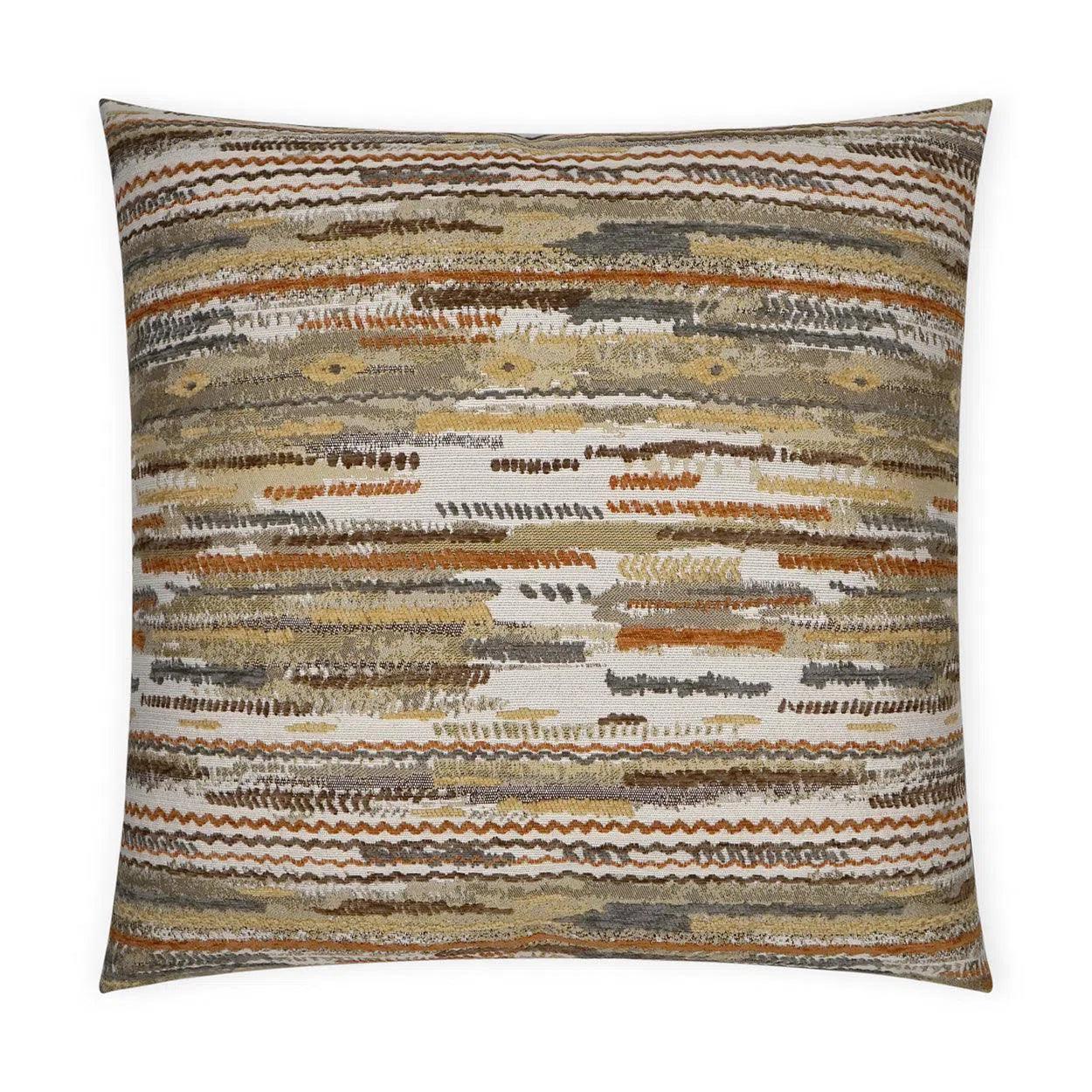 Kenmar Sedona Copper Yellow Large Throw Pillow With Insert