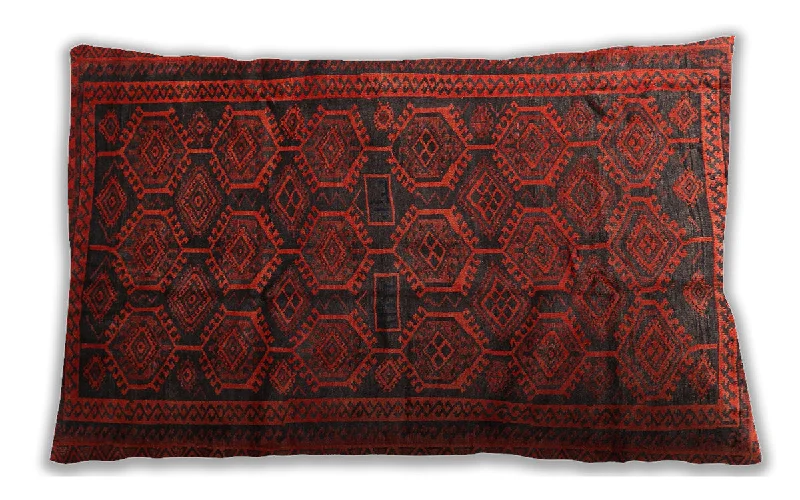 Traditional Classic Indoor Outdoor Rectangular Red Lumbar Throw Pillow, 13 inch by 19 inch, lbtr311