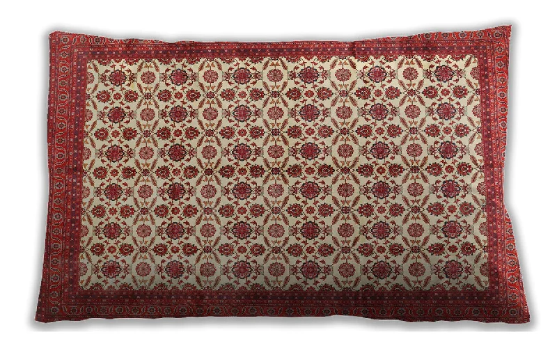 Traditional Classic Indoor Outdoor Rectangular Red Lumbar Throw Pillow, 13 inch by 19 inch, lbtr3491