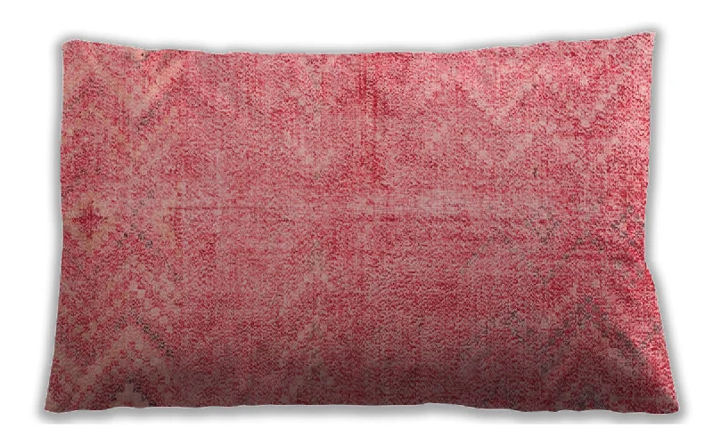 Traditional Classic Indoor Outdoor Rectangular Red Lumbar Throw Pillow, 13 inch by 19 inch, lbtr769