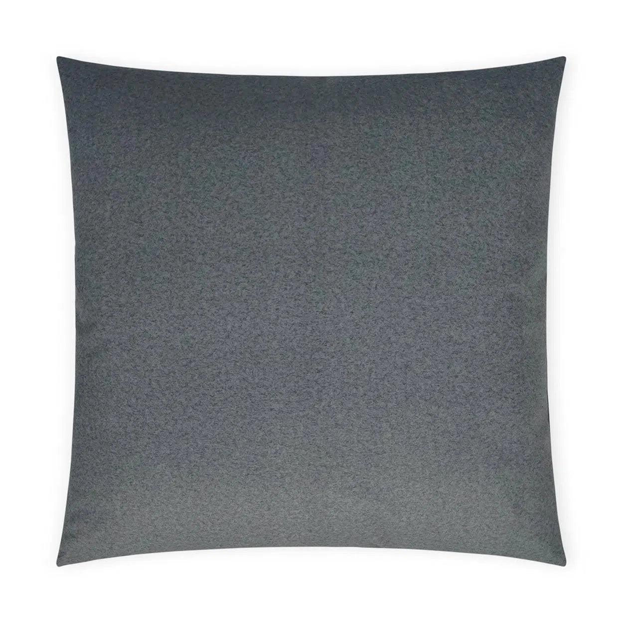 Merino Flannel Solid Grey Large Throw Pillow With Insert