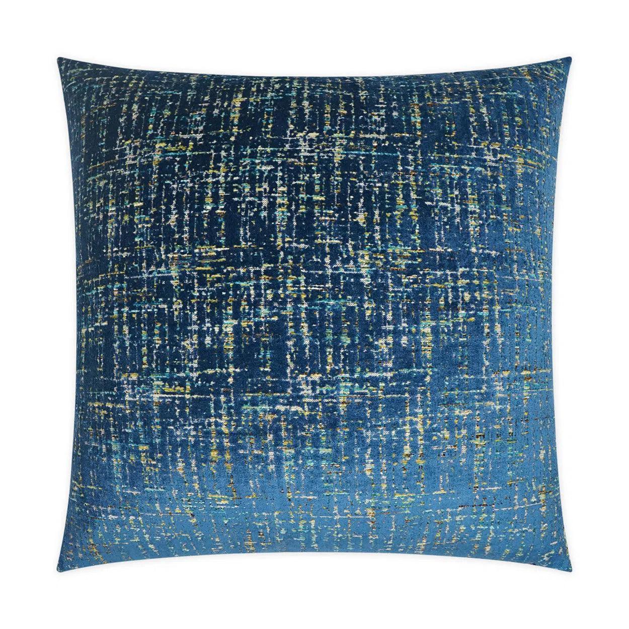 Moonstruck Blue  Abstract Blue Large Throw Pillow With Insert