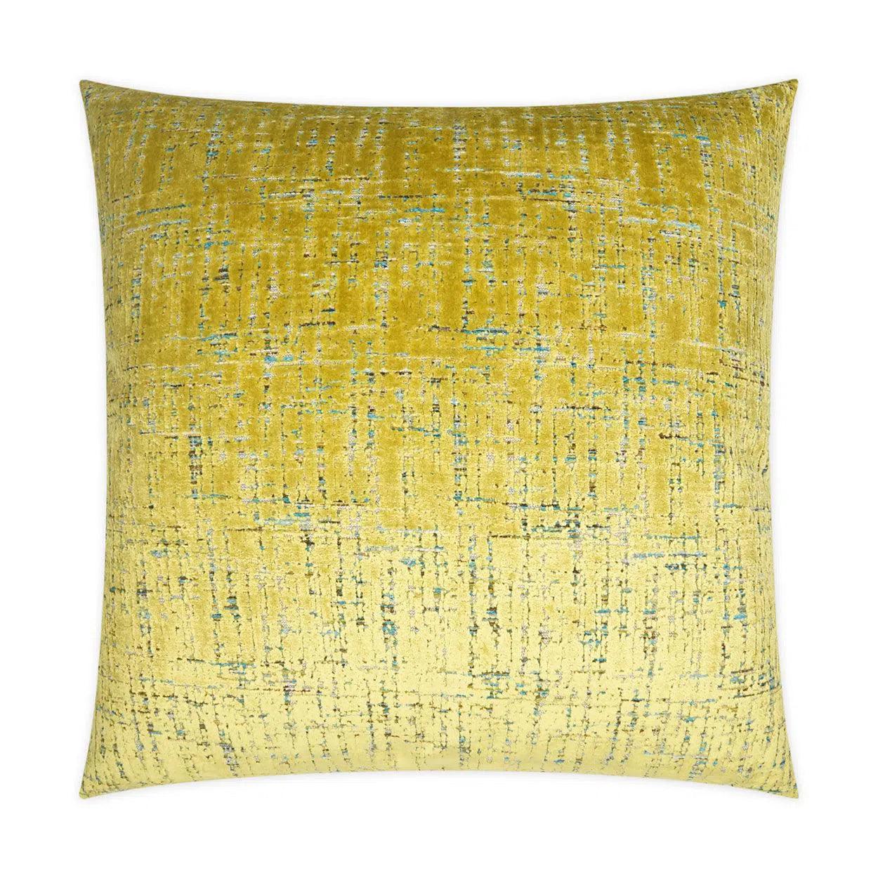 Moonstruck Sulfur Abstract Chartreuse Large Throw Pillow With Insert