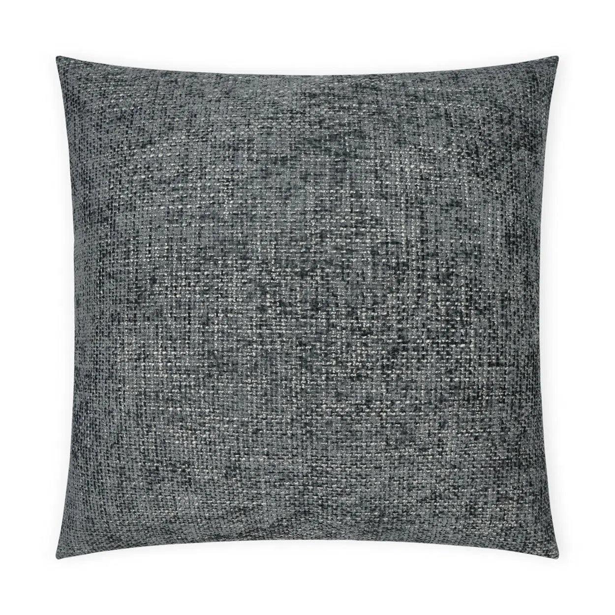 Norse Slate Solid Textured Grey Large Throw Pillow With Insert