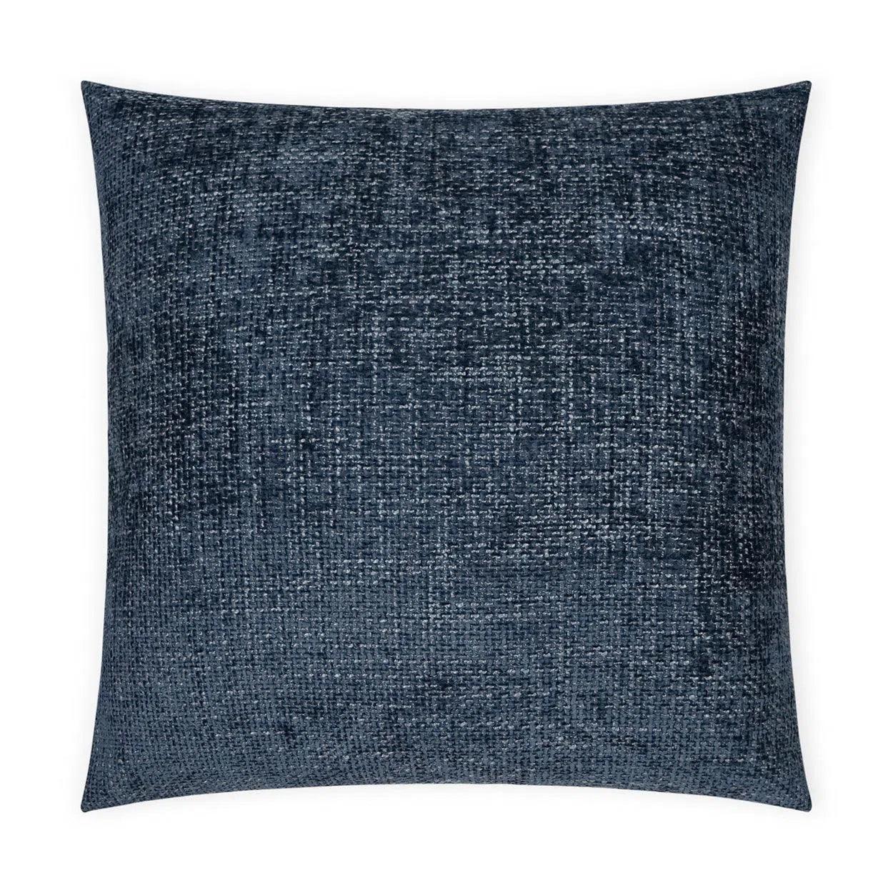 Norse Indigo Solid Textured Navy Large Throw Pillow With Insert