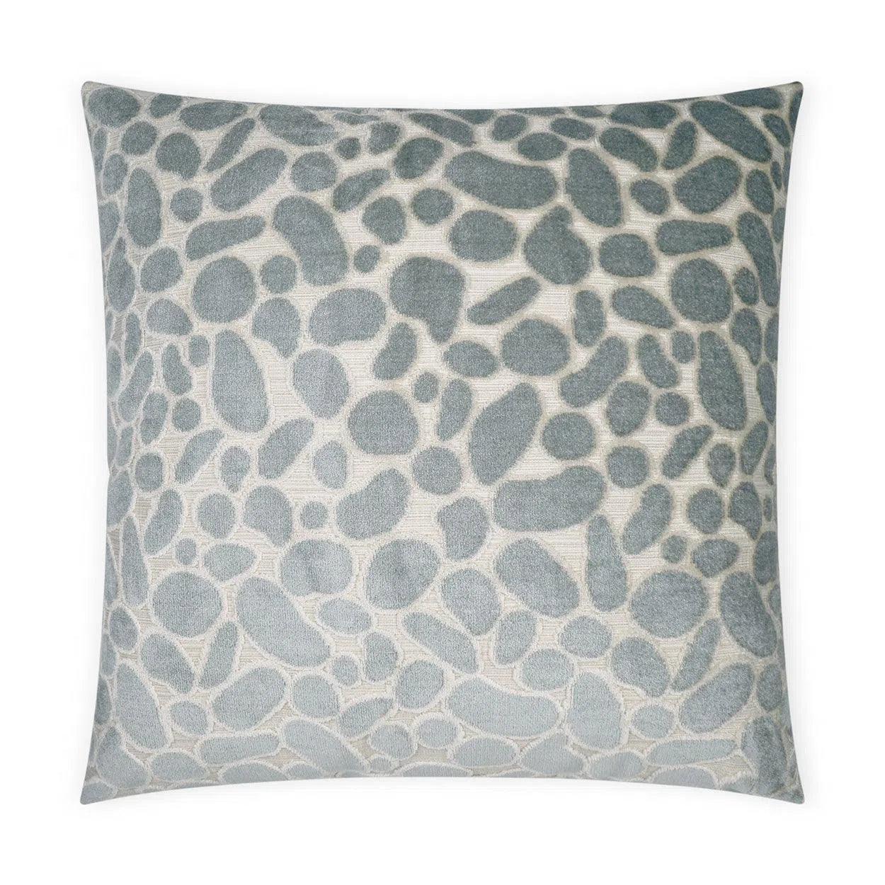 Odette Mist Geometric Abstract Mist Large Throw Pillow With Insert