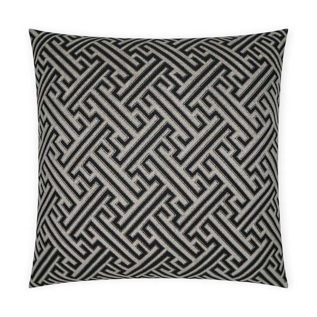 Parthenon Global Black Grey Large Throw Pillow With Insert