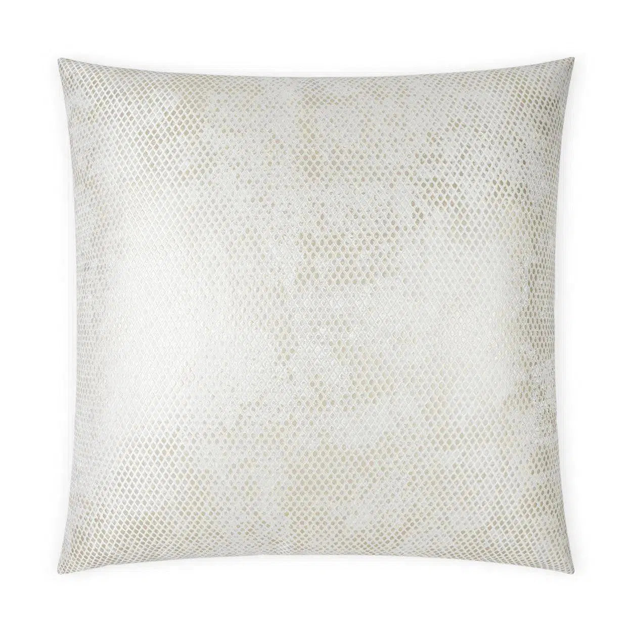 Pitone Ivory Animal Glam Gold White Large Throw Pillow With Insert