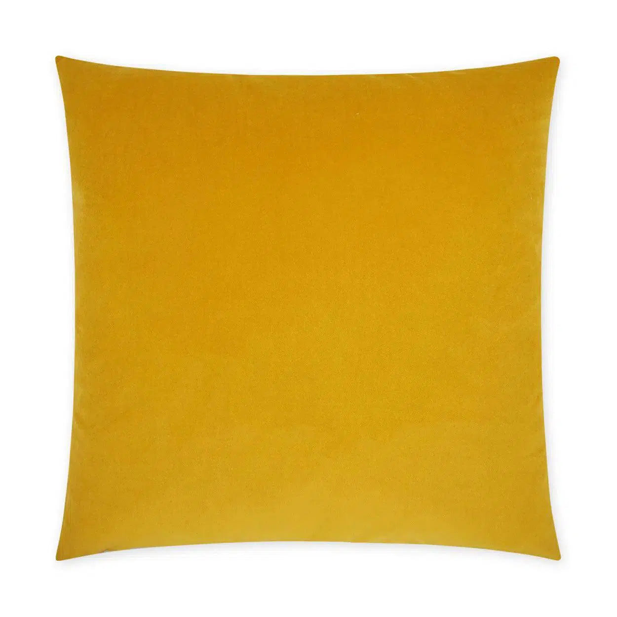 Posh Duo Mustard Solid Yellow Large Throw Pillow With Insert