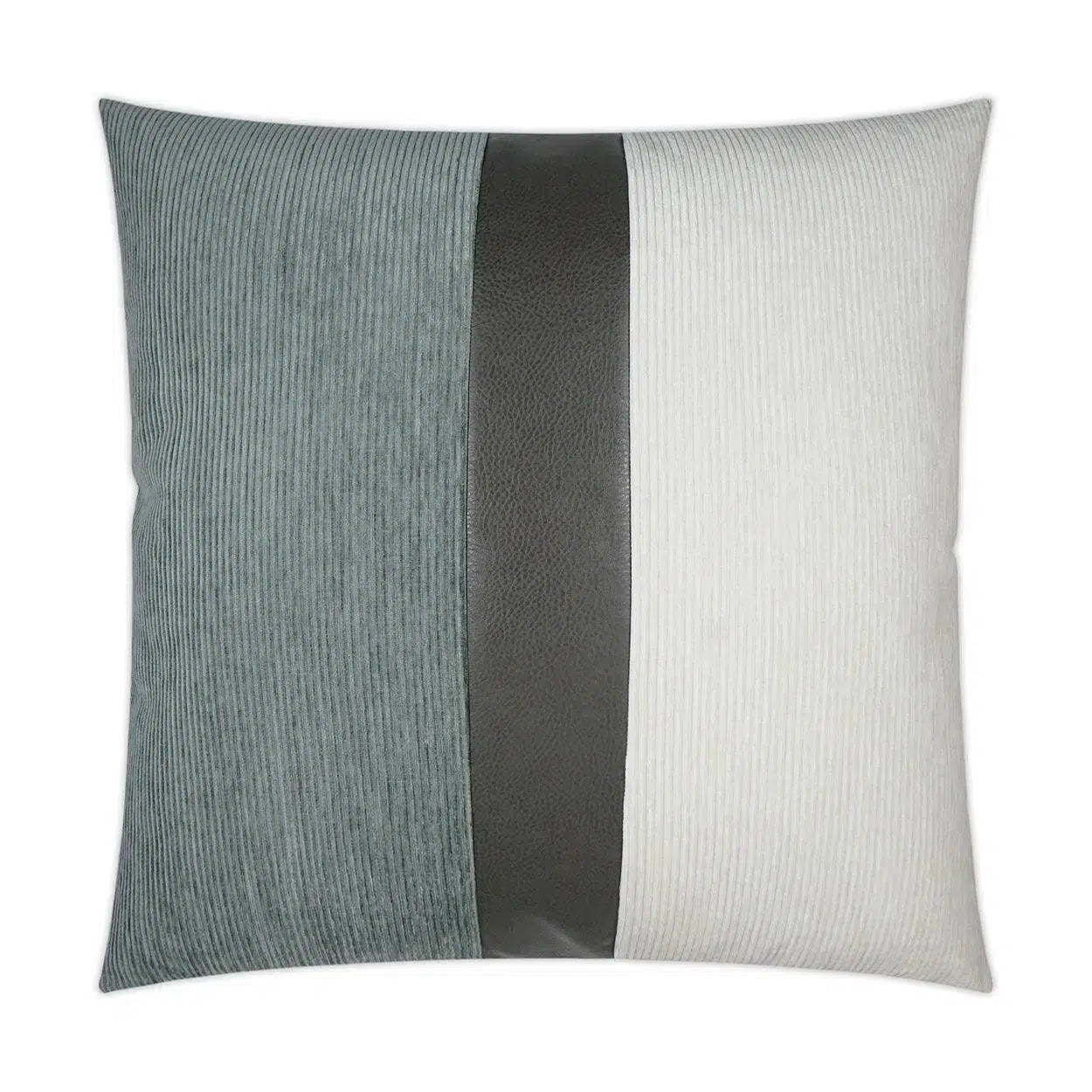 Ridges Band Haze/Ivory Color Block Band Mist Large Throw Pillow With Insert