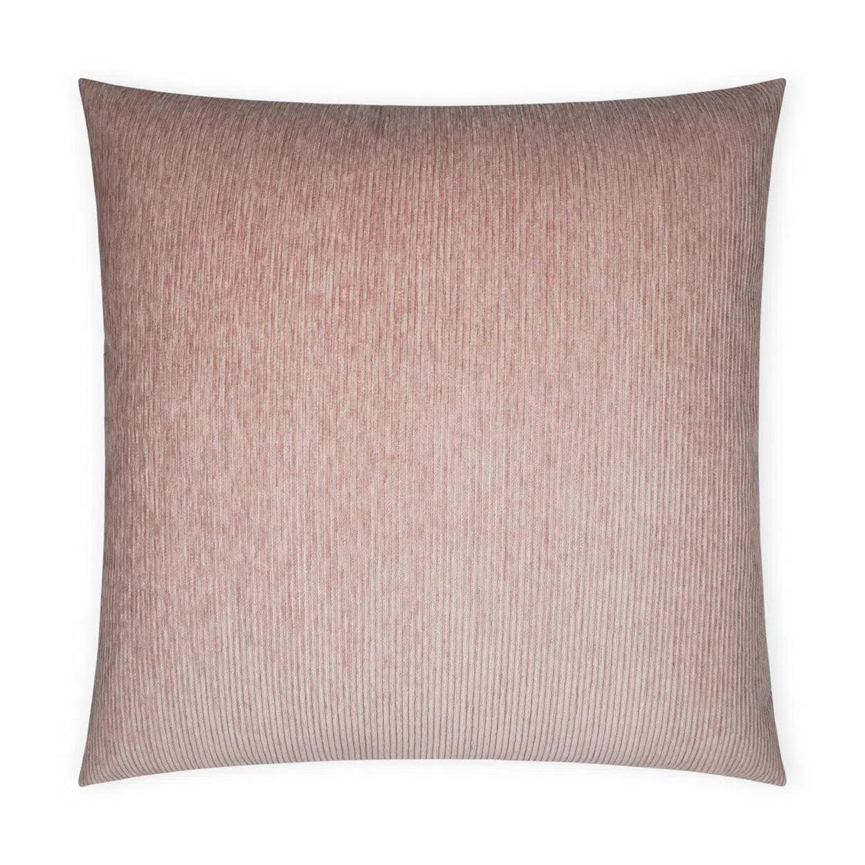 Ridges Blush Solid Stripes Textured Blush Large Throw Pillow With Insert