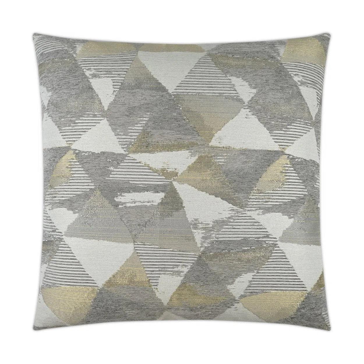 Ridgeview Golden Geometric Grey Gold Large Throw Pillow With Insert