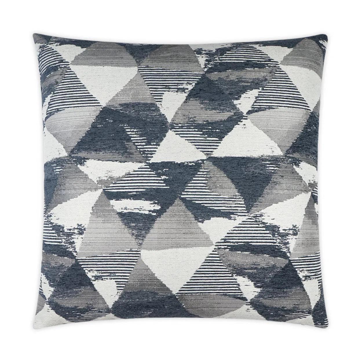 Ridgeview Slate Geometric Slate Blue Large Throw Pillow With Insert