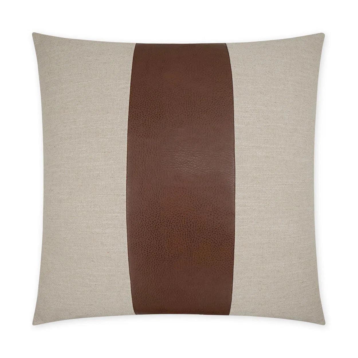 Rodeo Band Saddle Band Tan Taupe Brown Large Throw Pillow With Insert