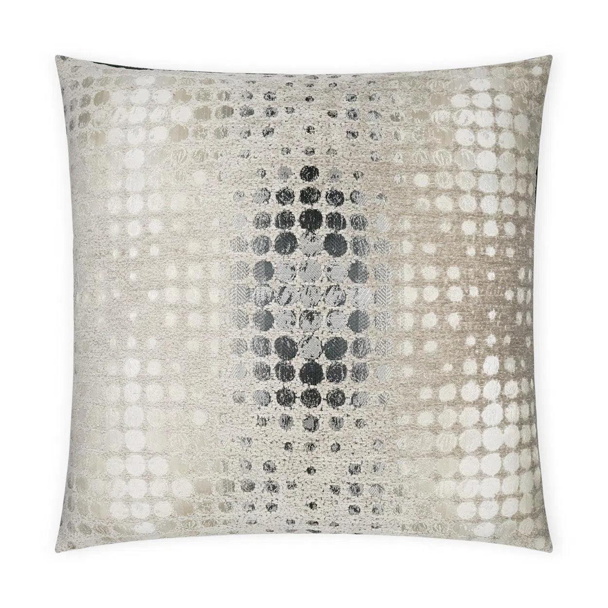 Selfie Concrete  Dots Ivory Grey Large Throw Pillow With Insert