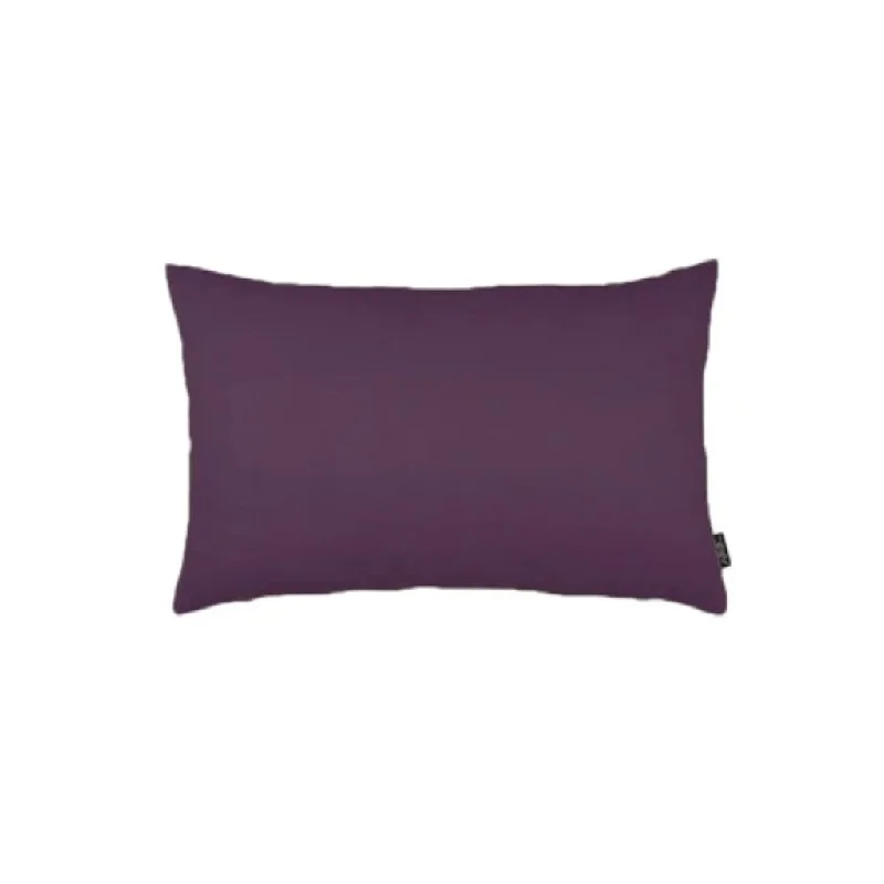 Set Of Two 12" X 20" Purple Polyester Zippered Pillow Cover