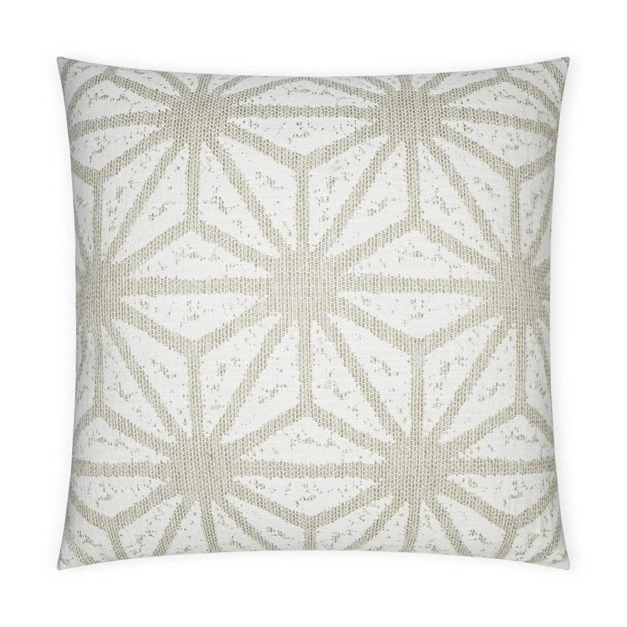 Solazzo Linen Geometrical White Ivory Large Throw Pillow With Insert