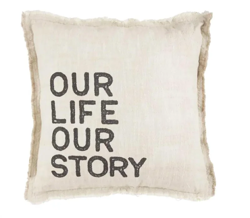 Story Pillow In Beige