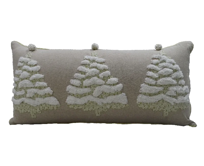 Vibhsa 14"x 30" Christmas Tree Pillow for Holidays